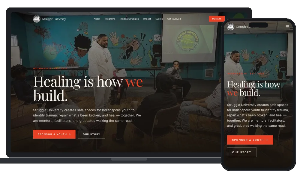 Indiana Futures Project website by Phoenix AZ Ad Agency