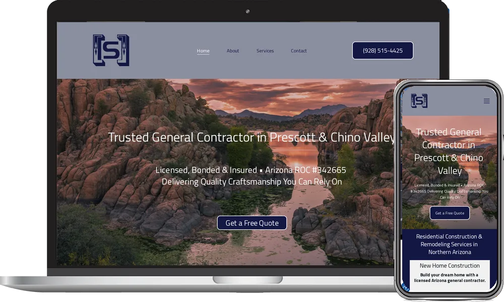 Sturdy Builders website by Phoenix AZ Ad Agency